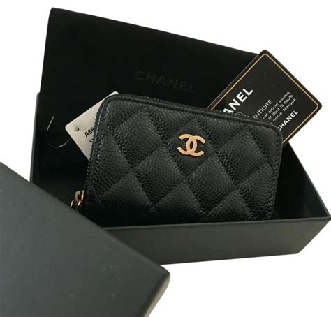 classic card holder chanel|chanel zipped card holder.